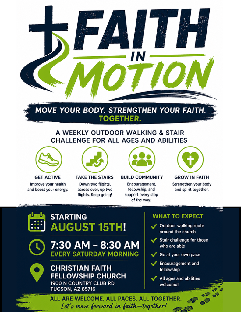 A weekly outdoor walking and stair challenge for all ages and abilities!